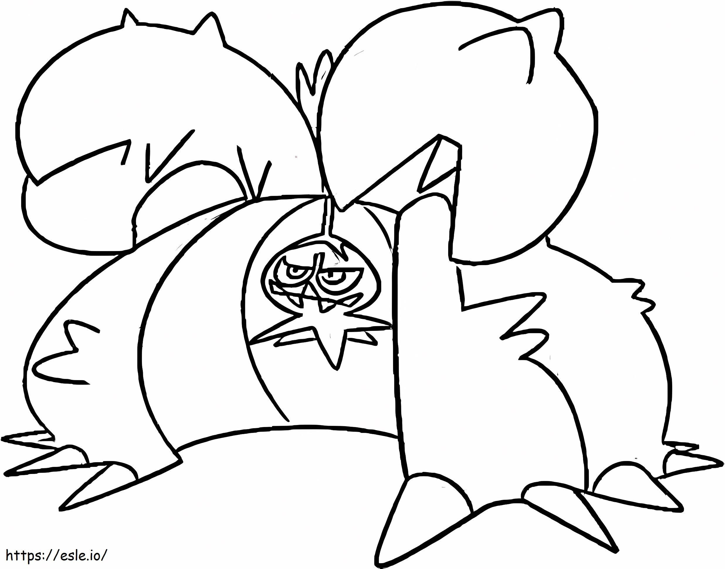 Toxapex Pokemon 1 coloring page