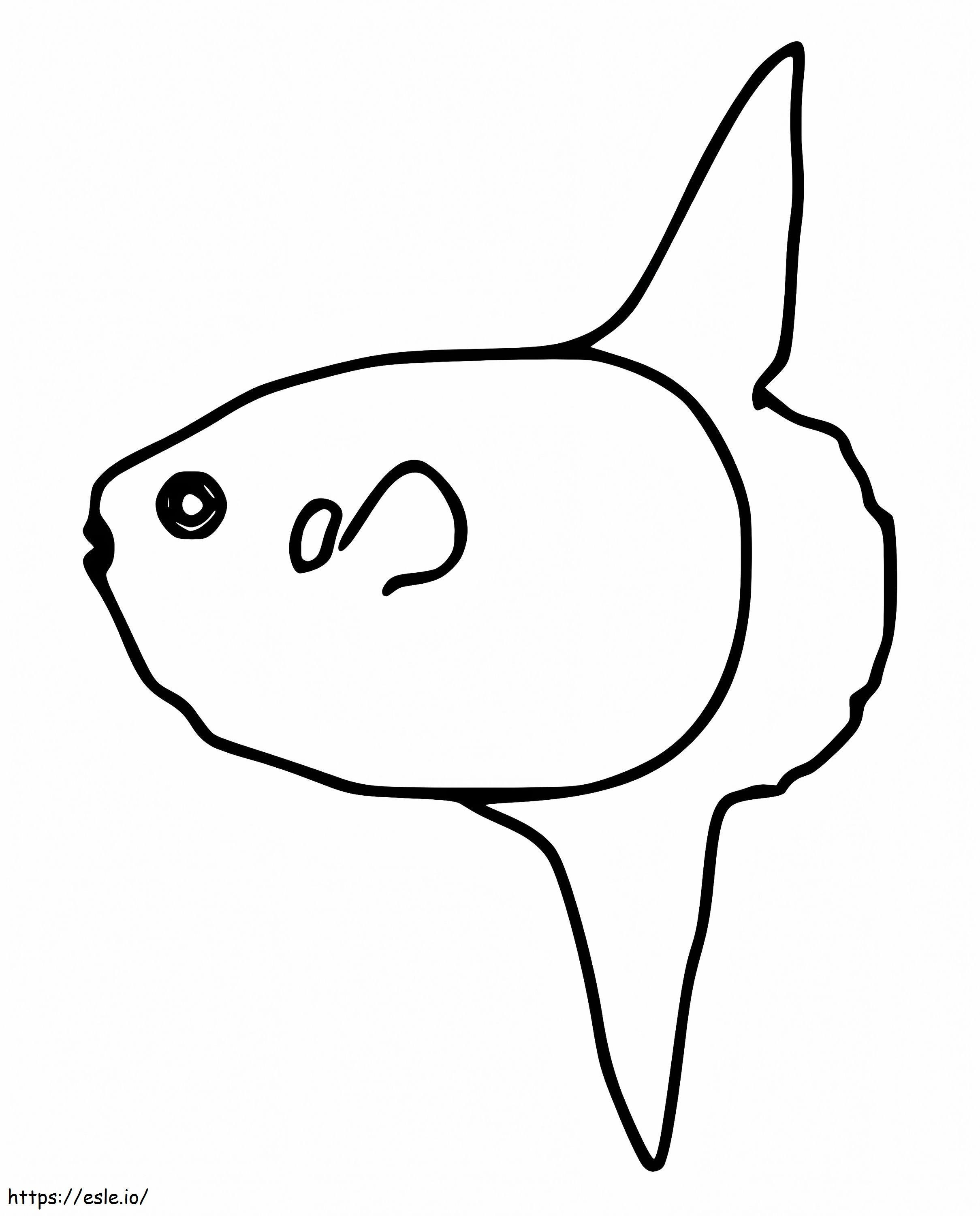 Ikan Mola-Mola Untuk Diwarnai Gambar Mewarnai