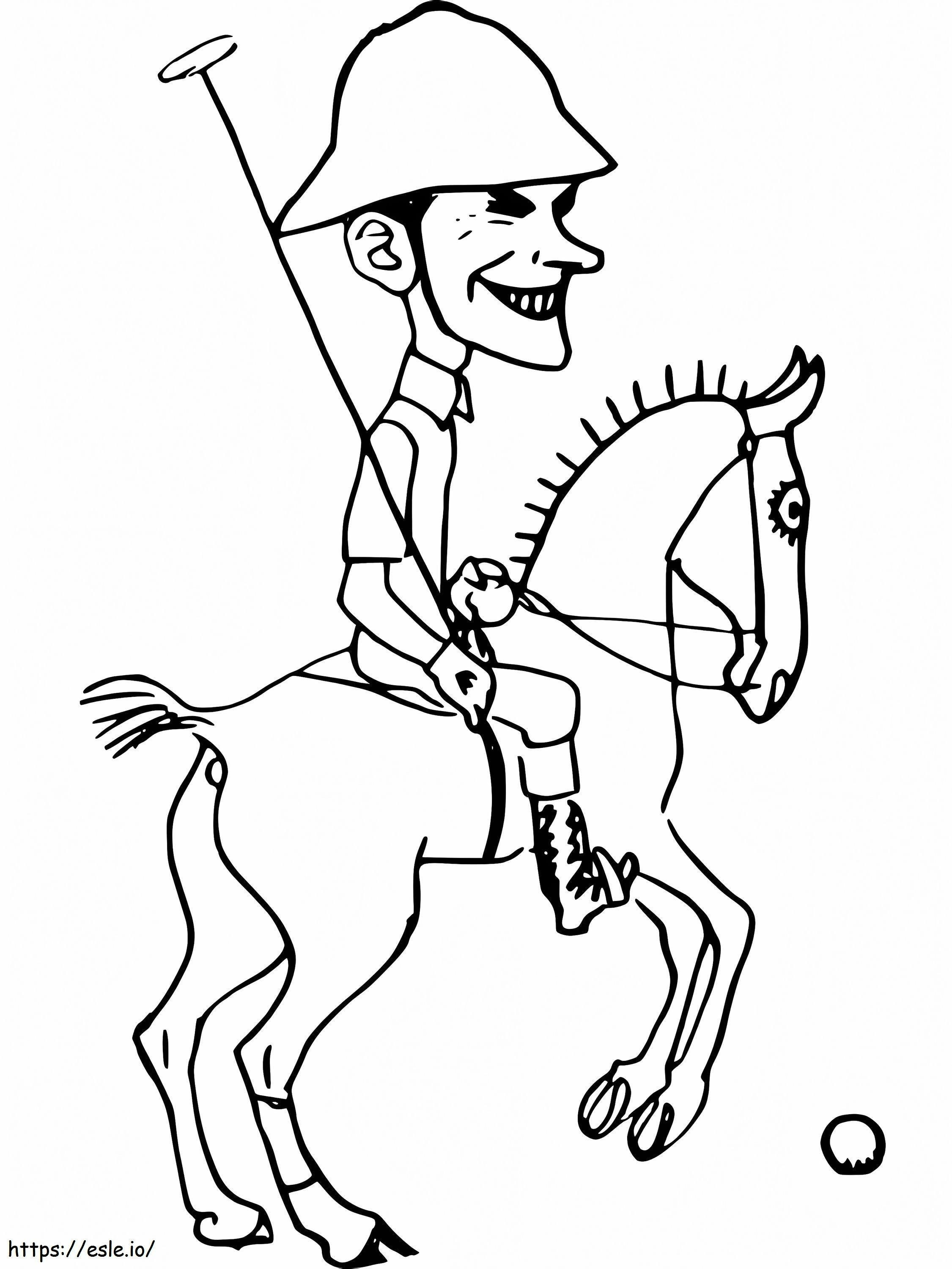 Vintage Playing Polo coloring page