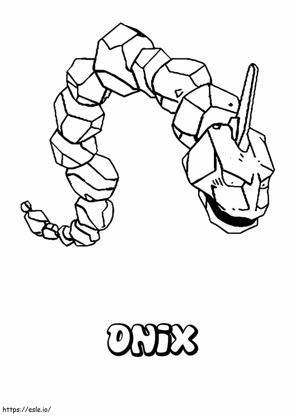 Coloriage Onix 1 à imprimer dessin