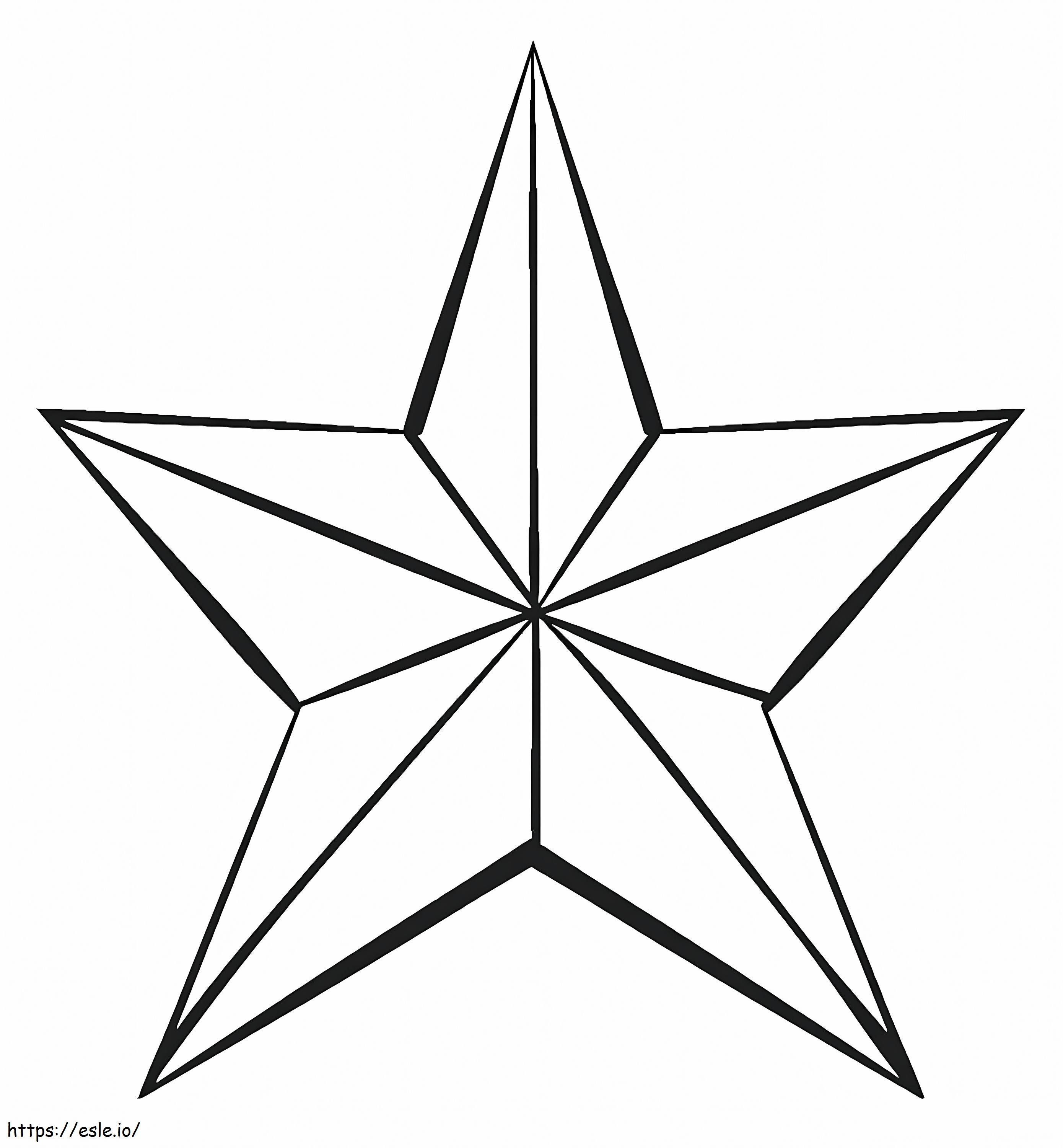 Desen de stele de colorat