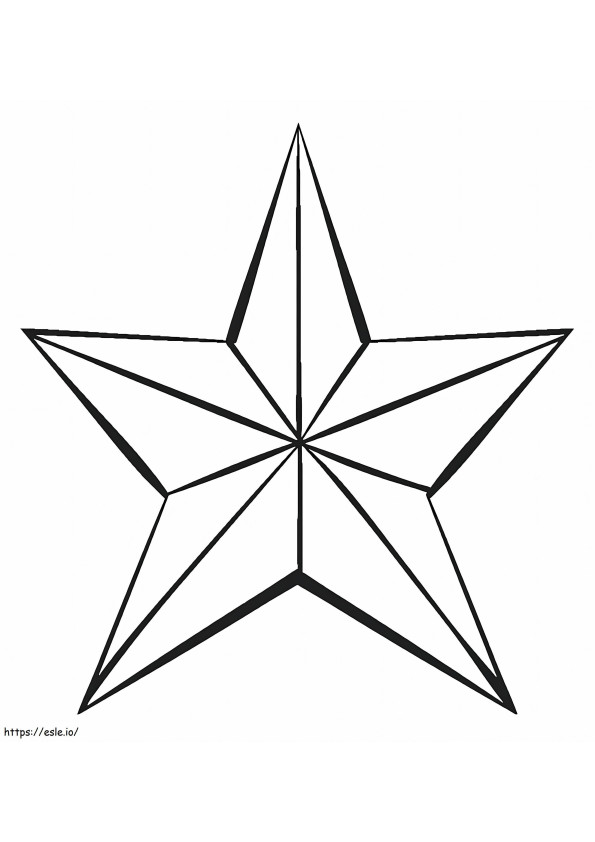 Desen de stele de colorat