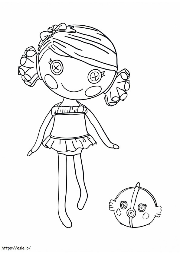 Lalaloopsy And The Puffer Fish coloring page