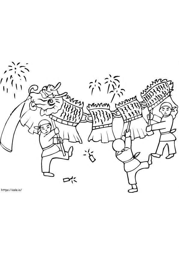 Coloriage Dragon chinois 3 à imprimer dessin