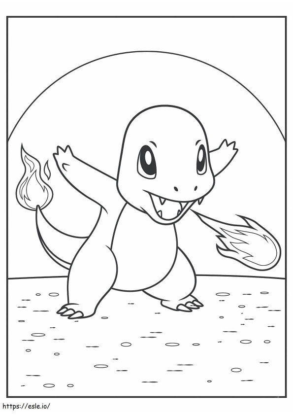 Fire-Breathing Charmander coloring page