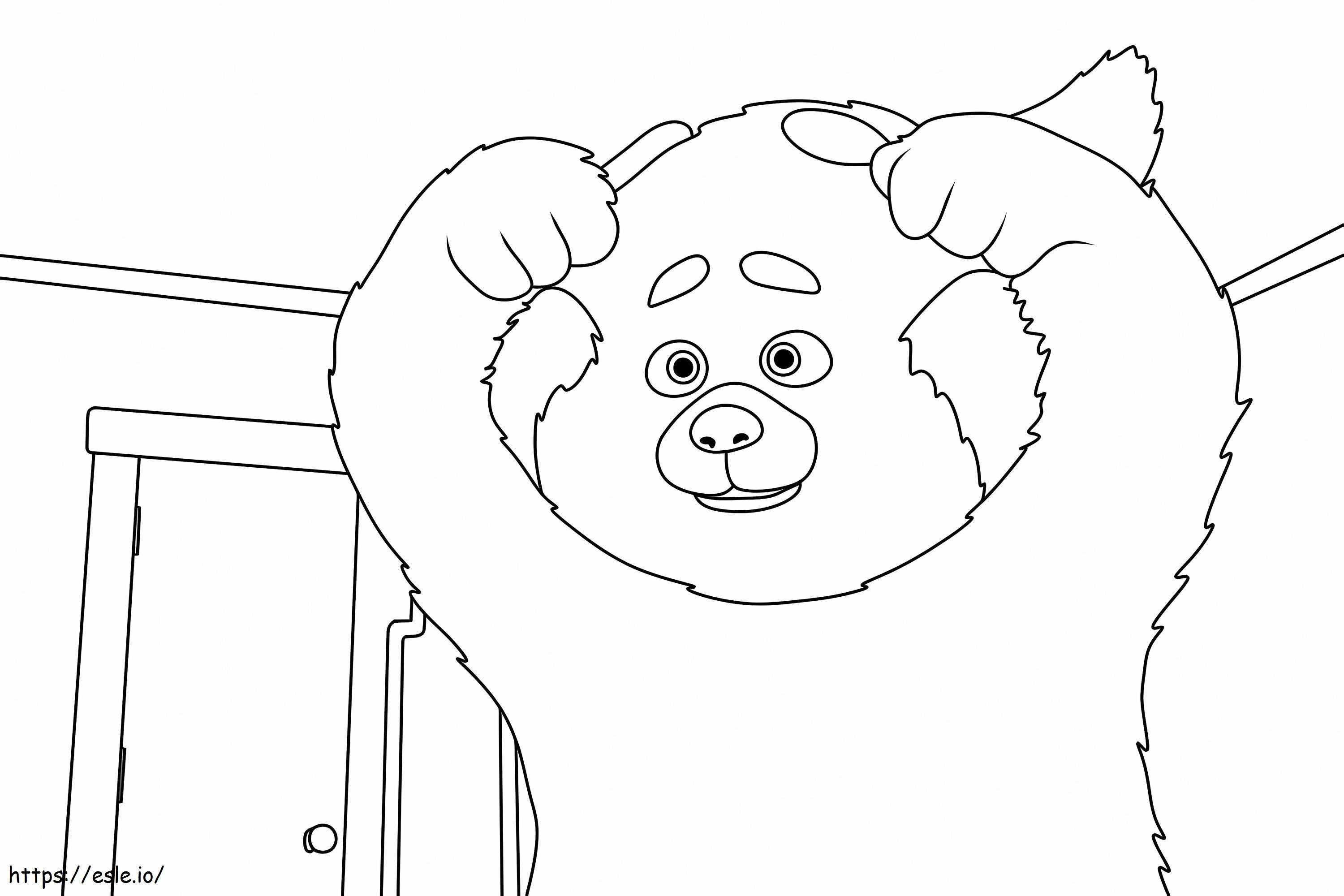 Adorable Turning Red coloring page