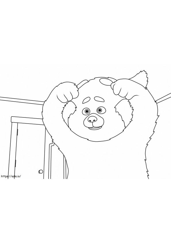 Adorable Turning Red coloring page