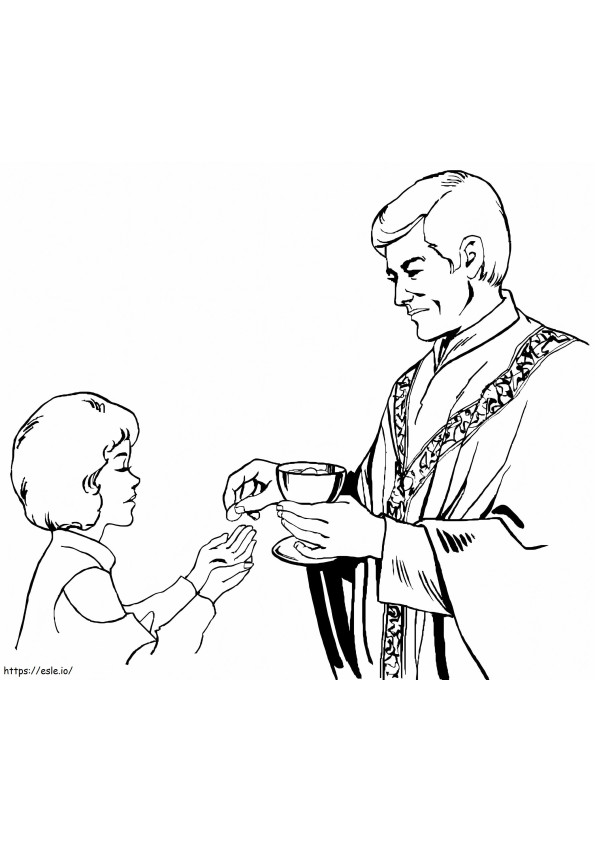 Communion Printable coloring page