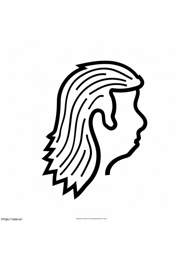 Mullet Hair coloring page