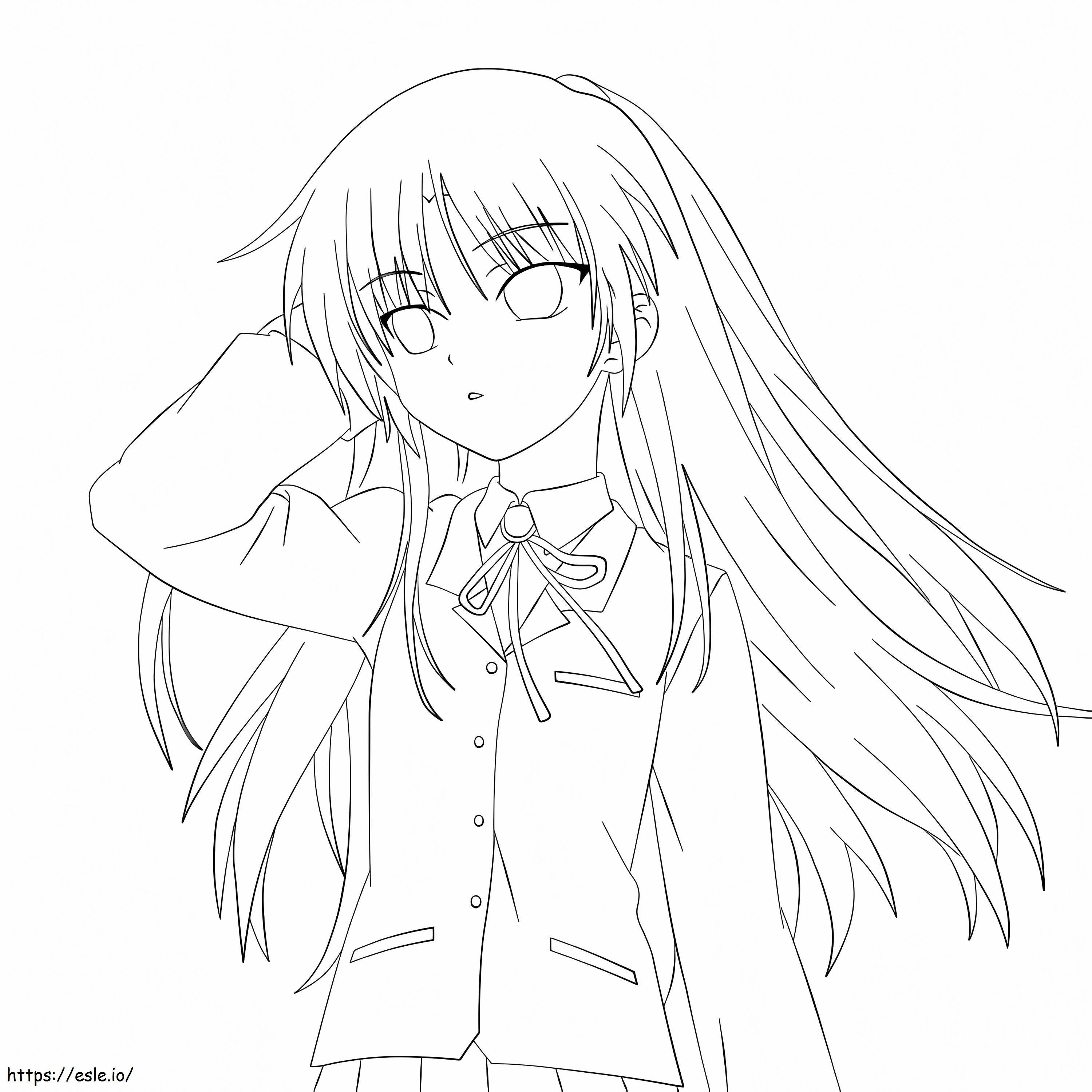 Guy Anime Girl coloring page