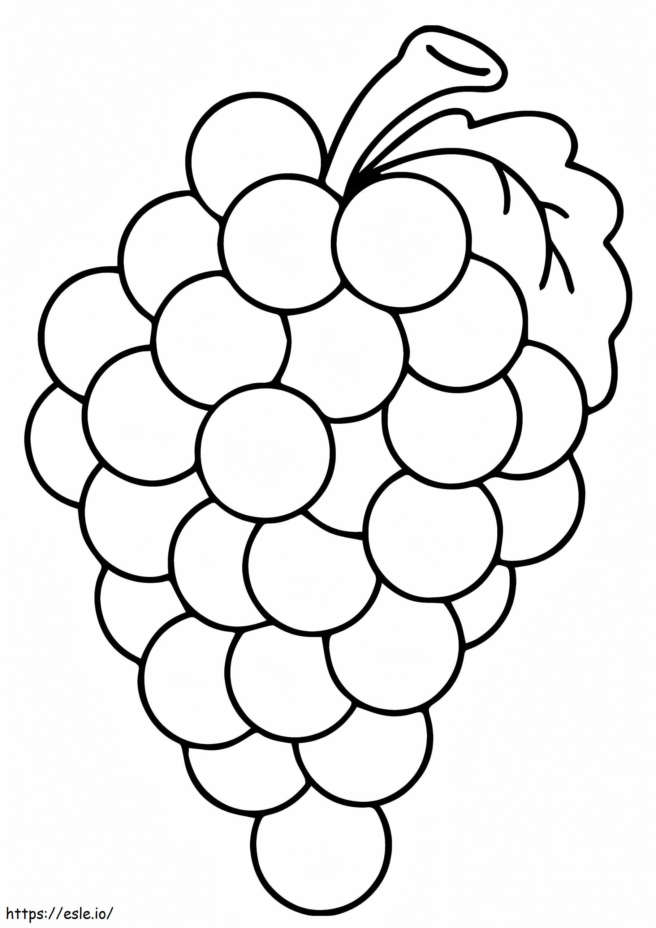 1528427711 A Lovely Grapes Color A4 coloring page