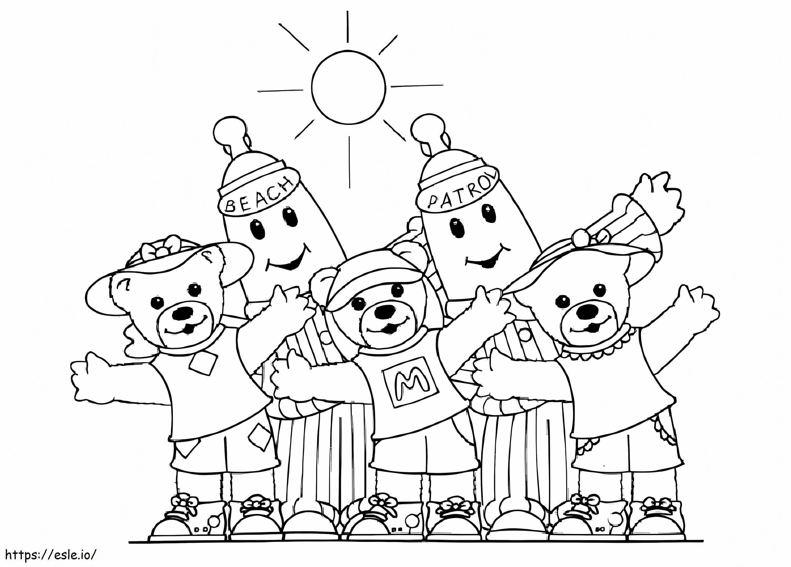 Bananas In Pyjamas And Friends 1 coloring page