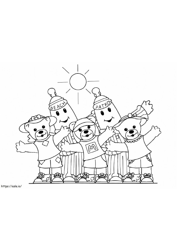 Bananas In Pyjamas And Friends 1 coloring page