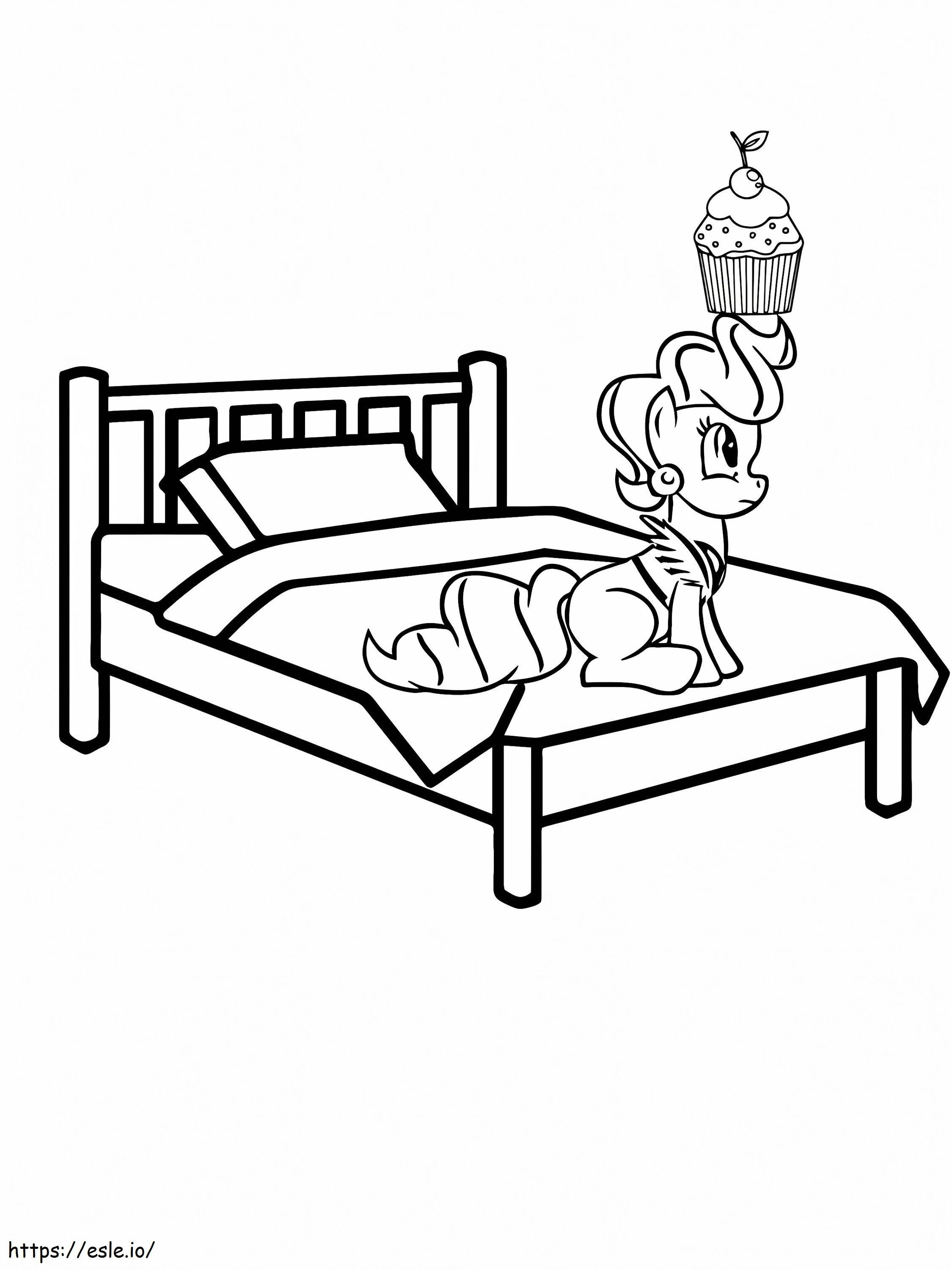 Mrs Cake In Bed coloring page