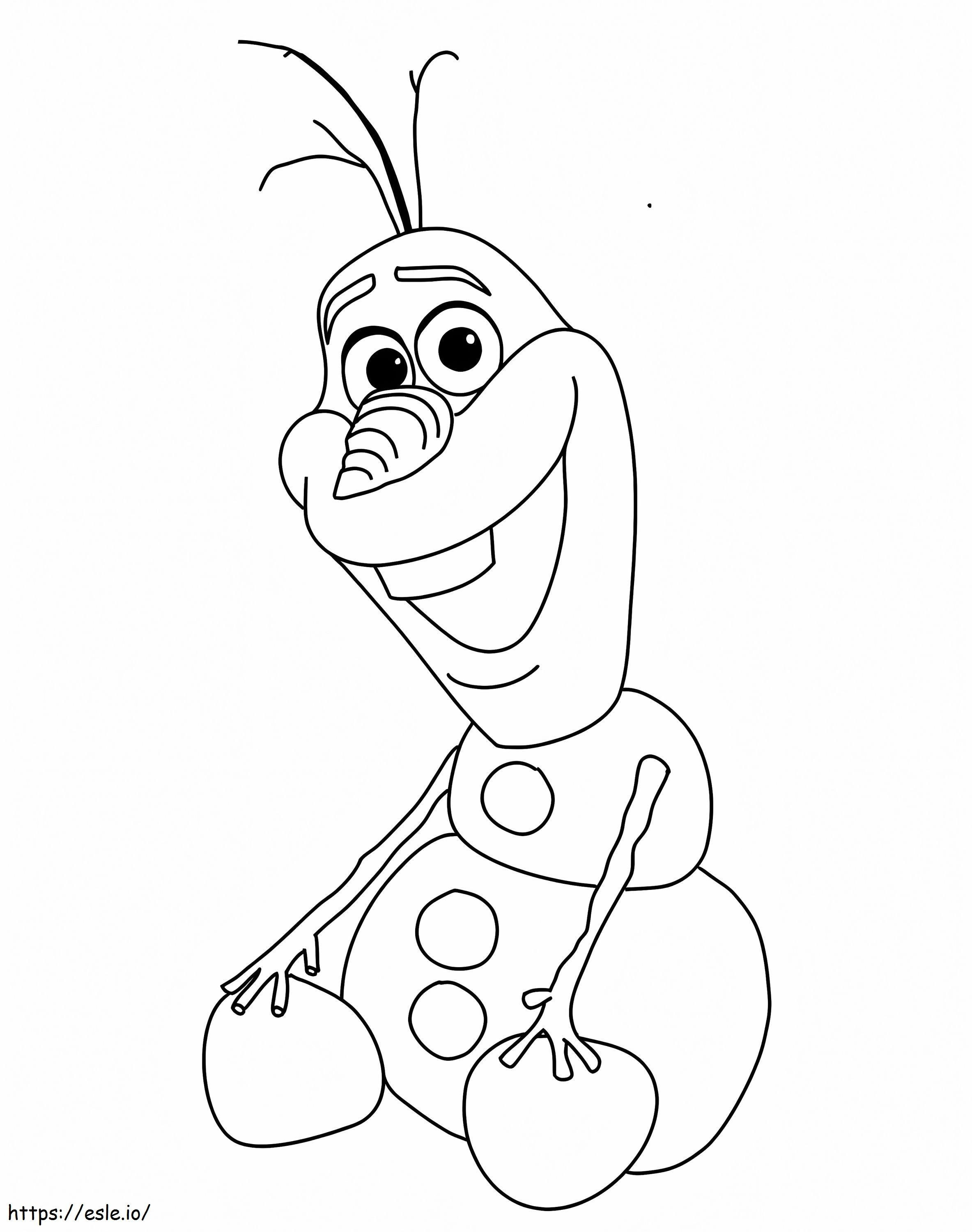 Olaf Sat coloring page