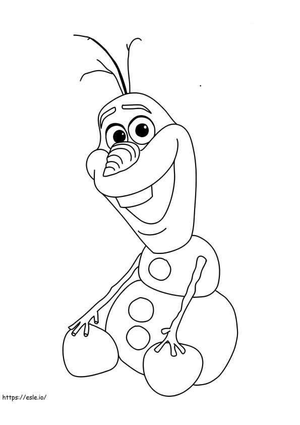 Olaf Sat coloring page
