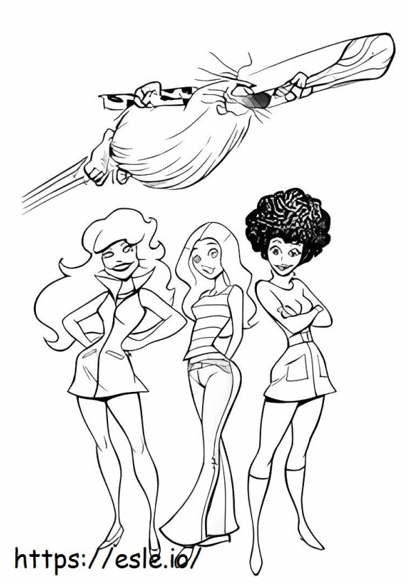 Căpitanul cavernist și trei îngeri adolescenți de colorat