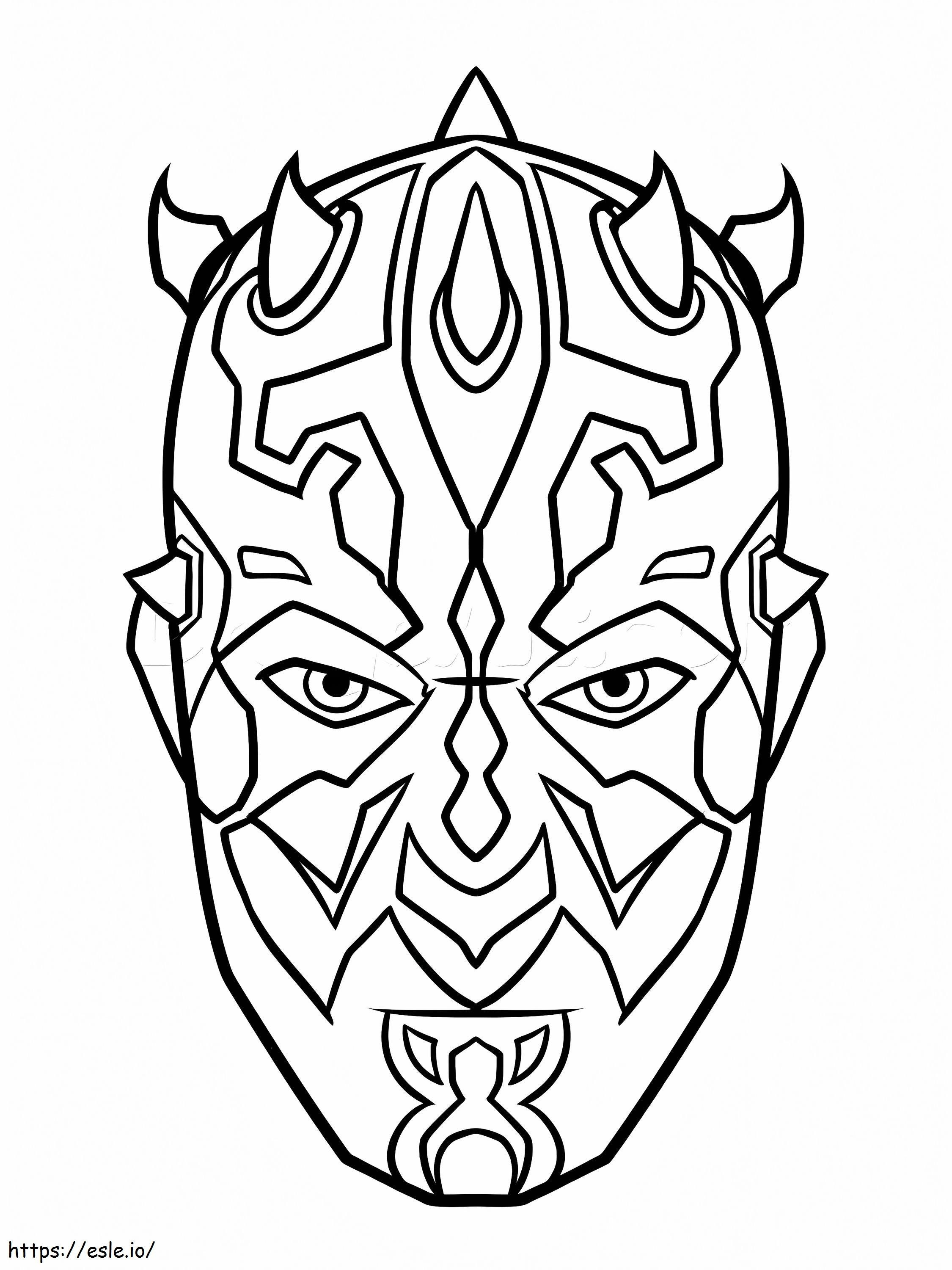 Face Of Darth Maul coloring page