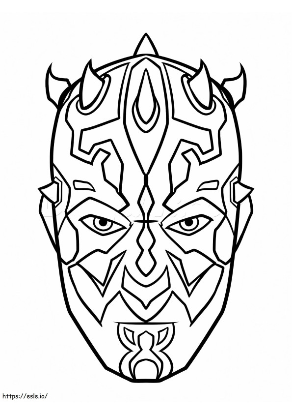 Face Of Darth Maul coloring page