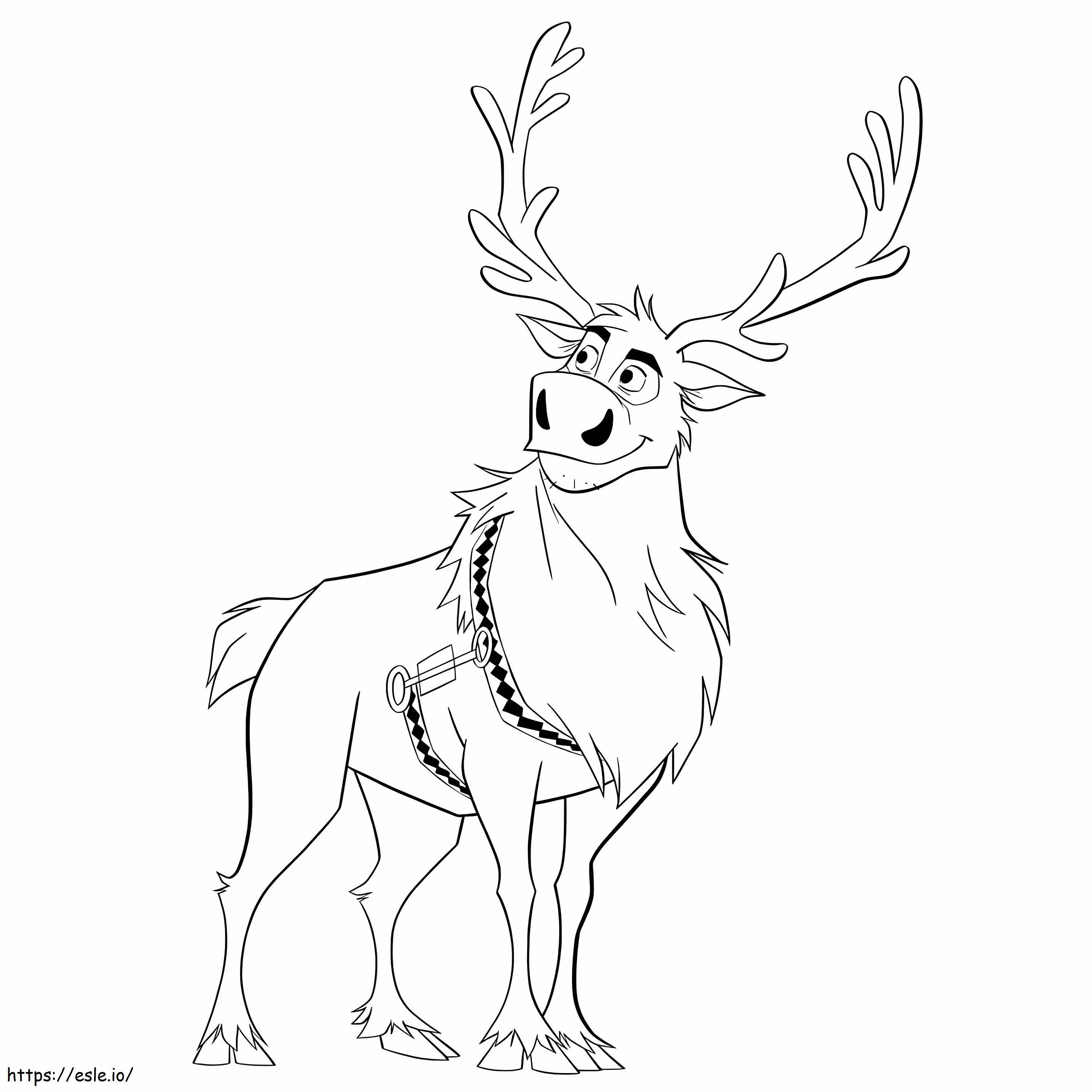 Cartoon Reindeer coloring page