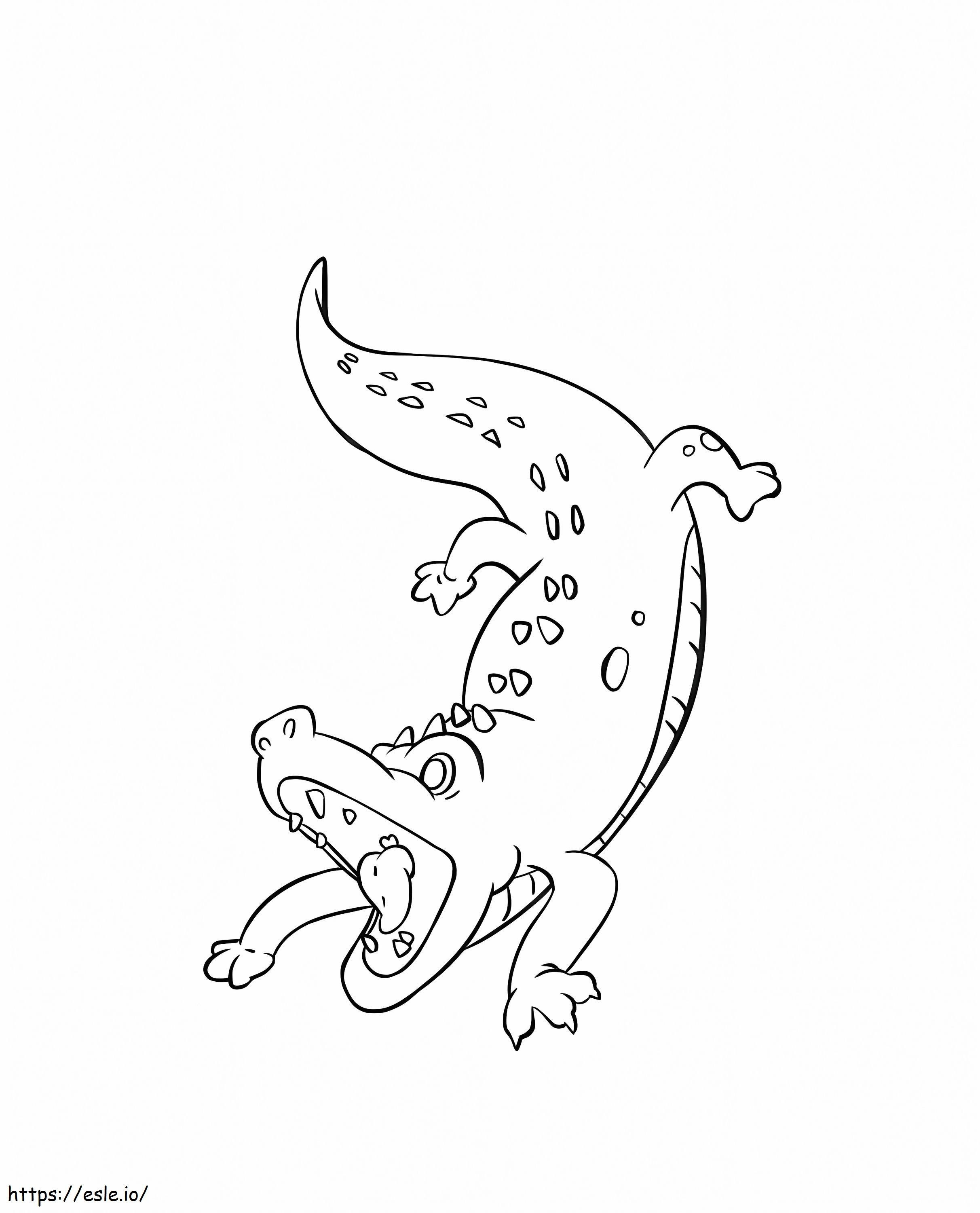 Coloriage Crocodile gratuit à imprimer dessin