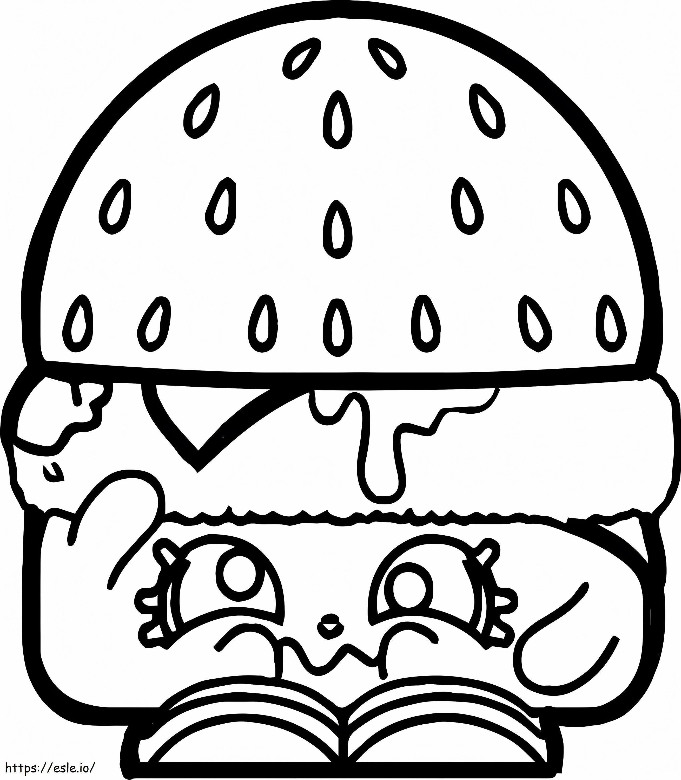 Shopkins Burger coloring page