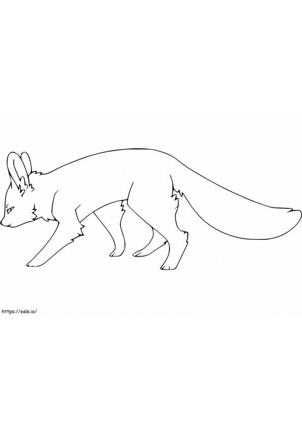 Easy Printable Fennec Fox coloring page