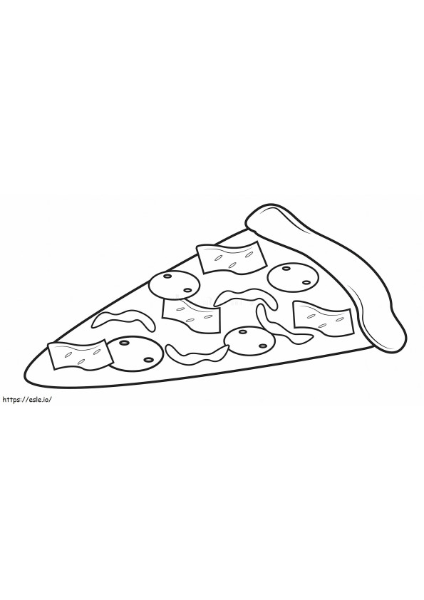 Coloriage Pizza de base à imprimer dessin