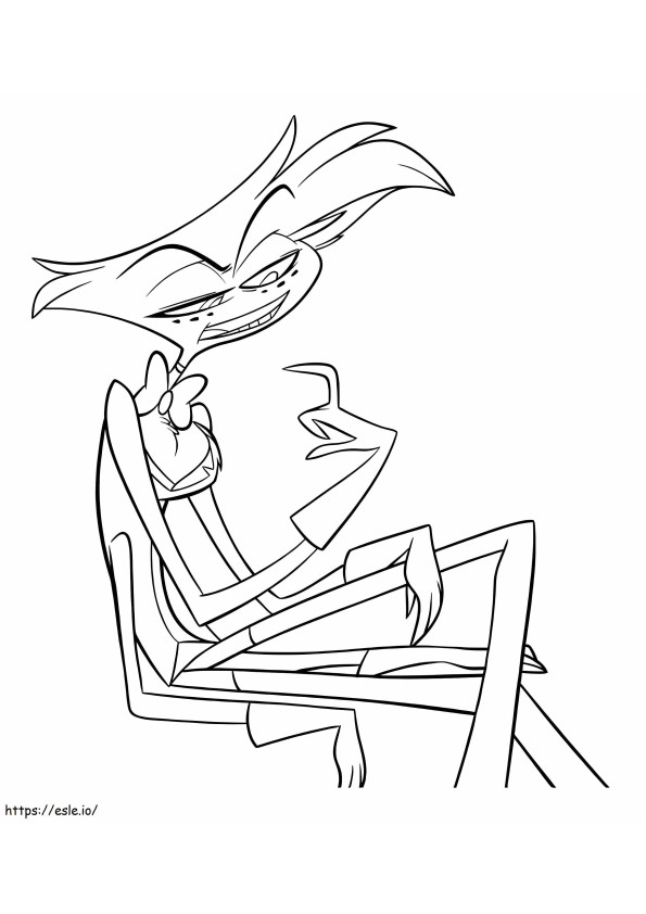 Angel Dust From Hazbin Hotel coloring page