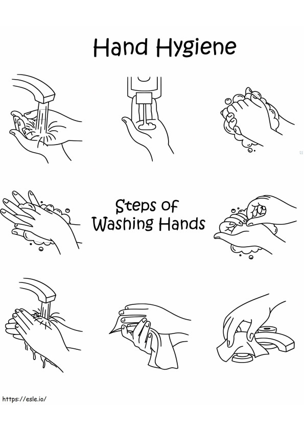 Hand Hygiene coloring page