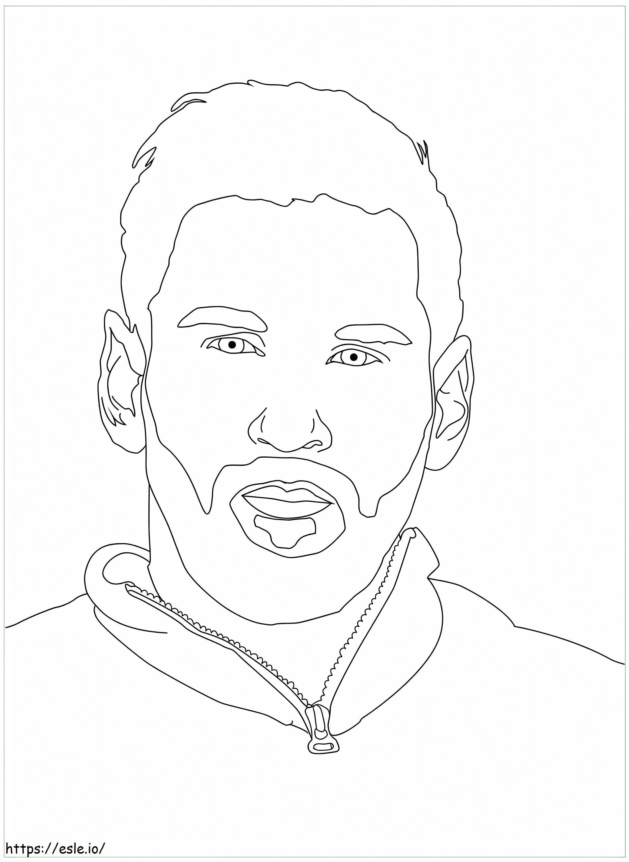 Messi'S Cool Face coloring page