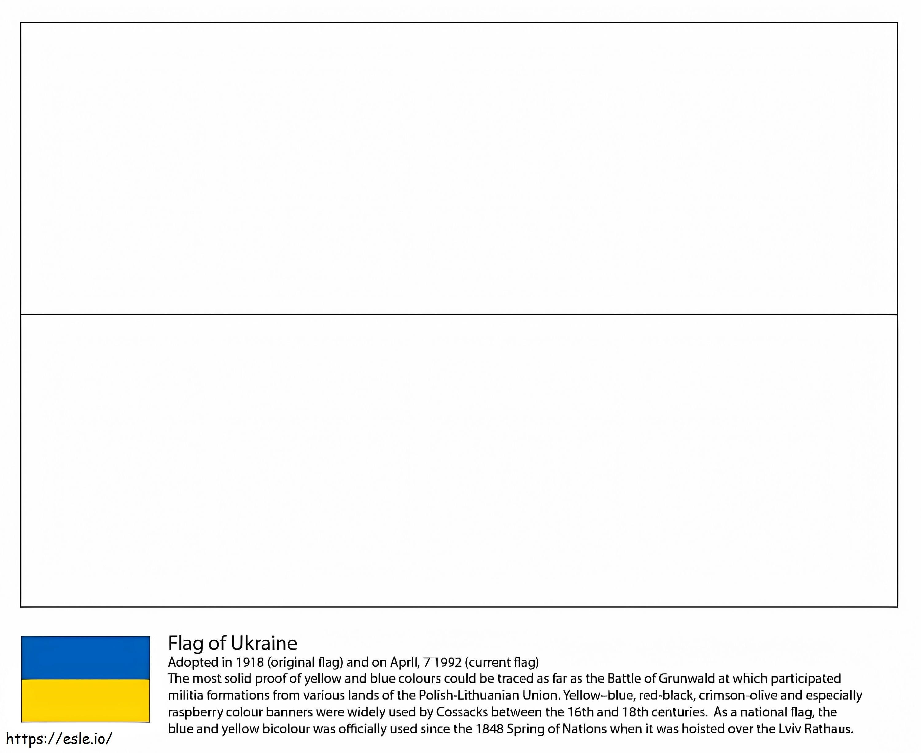 bandera de ucrania para colorear