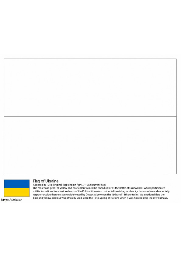 Bendera Ukraina Gambar Mewarnai