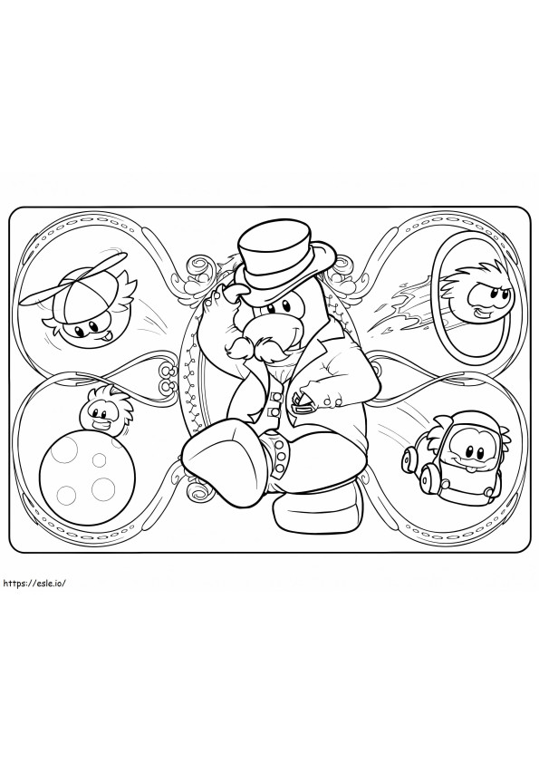 Printable Club Penguin coloring page