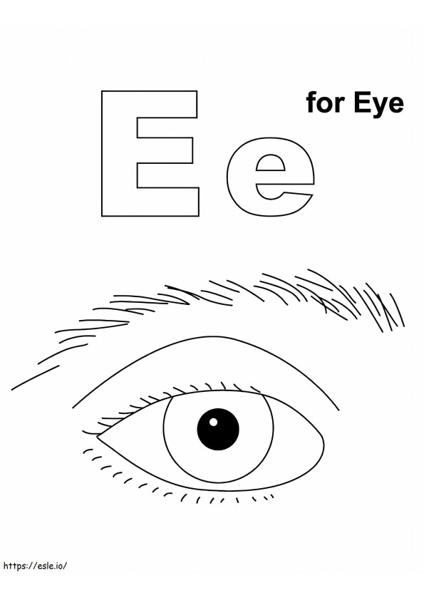From E To Ojo coloring page