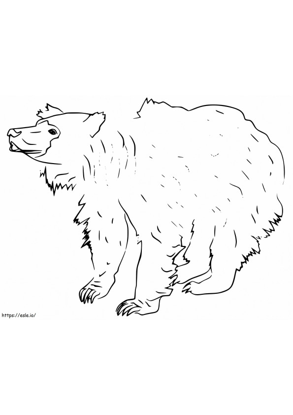 Urso-preguiça para impressão grátis para colorir