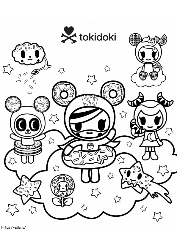 Super Donutella Tokidoki coloring page
