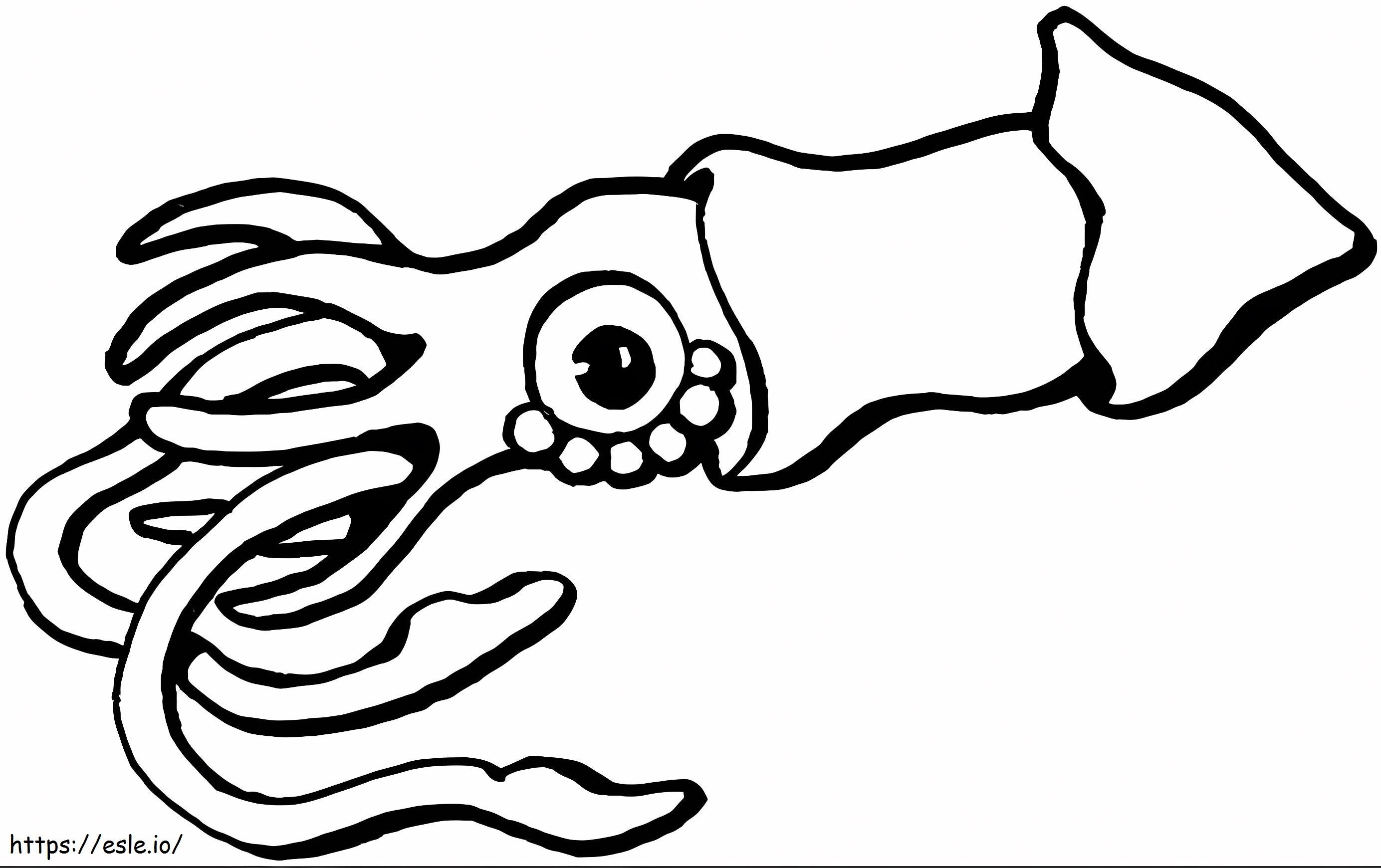 Awesome Squid coloring page