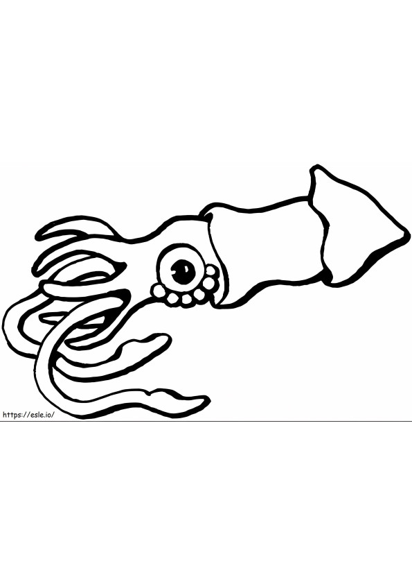 Awesome Squid coloring page