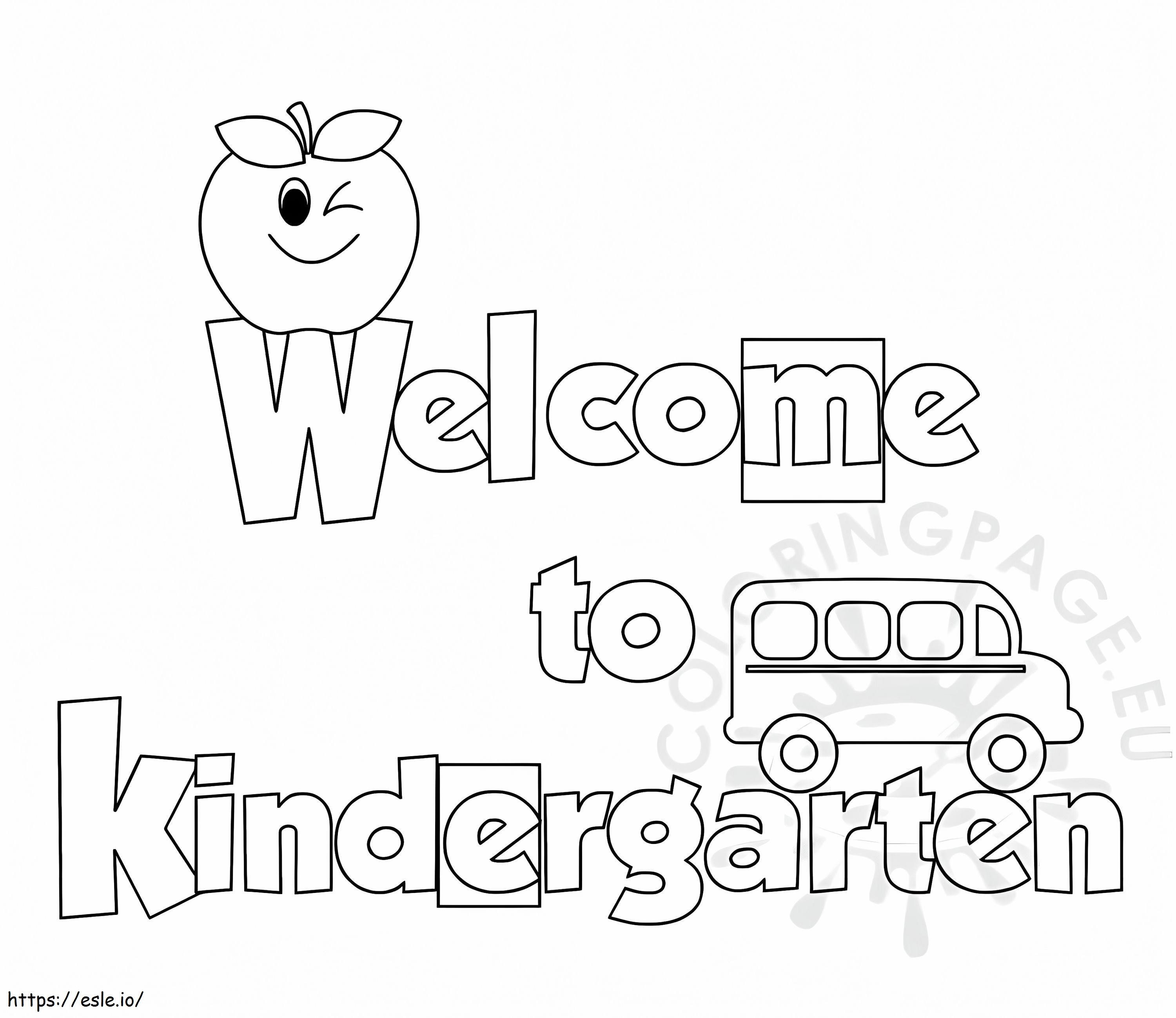 Welcome To Kindergarten 3 coloring page