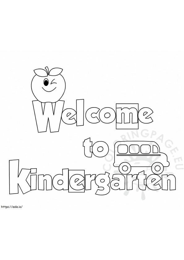 Bem-vindo ao jardim de infância 3 para colorir