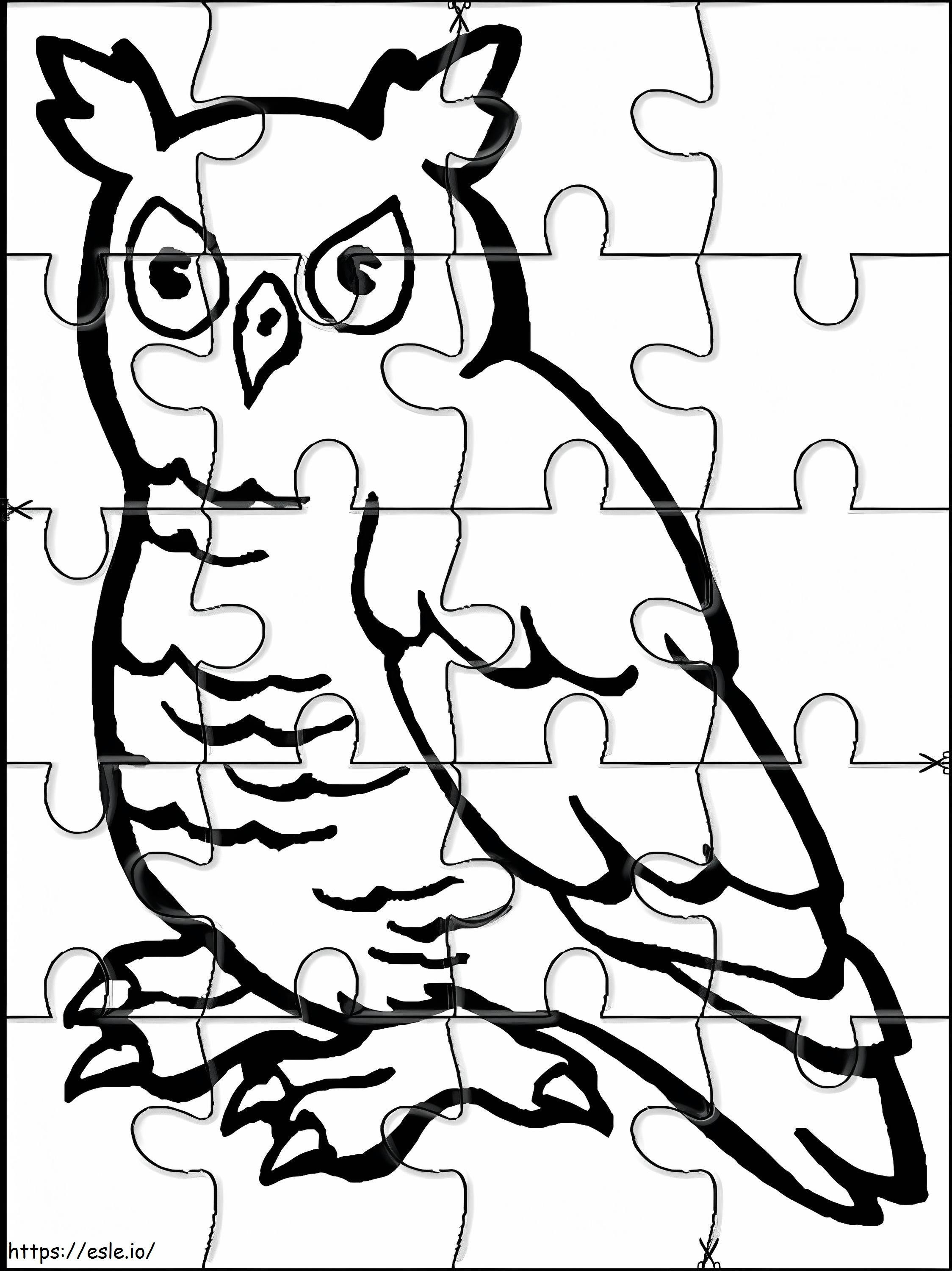 Bufniță Jigsaw Puzzle de colorat