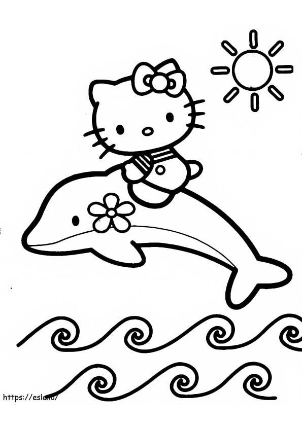 Delfin Montando Hello Kitty