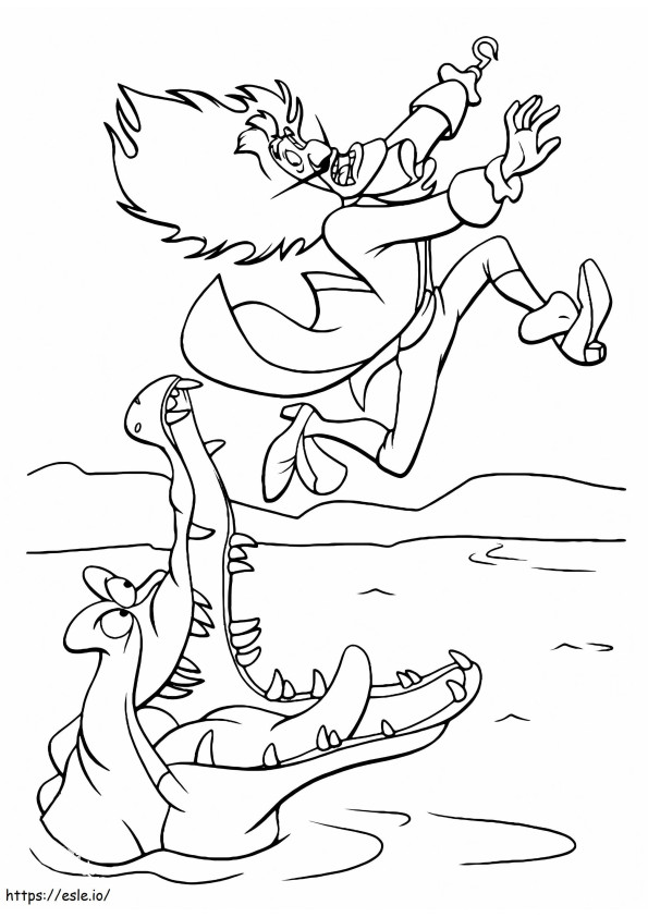 A krokodil megharapja Hook kapitányt kifestő