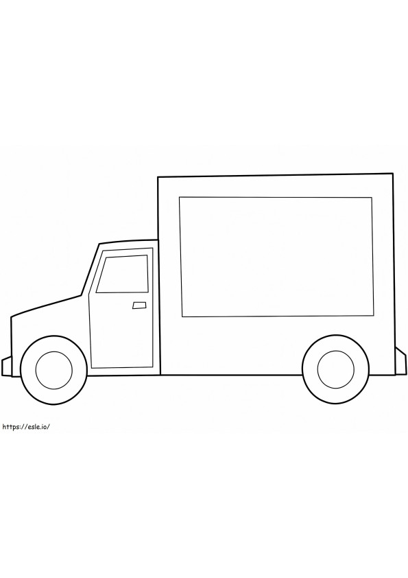 Desenho simples de caminhão para colorir
