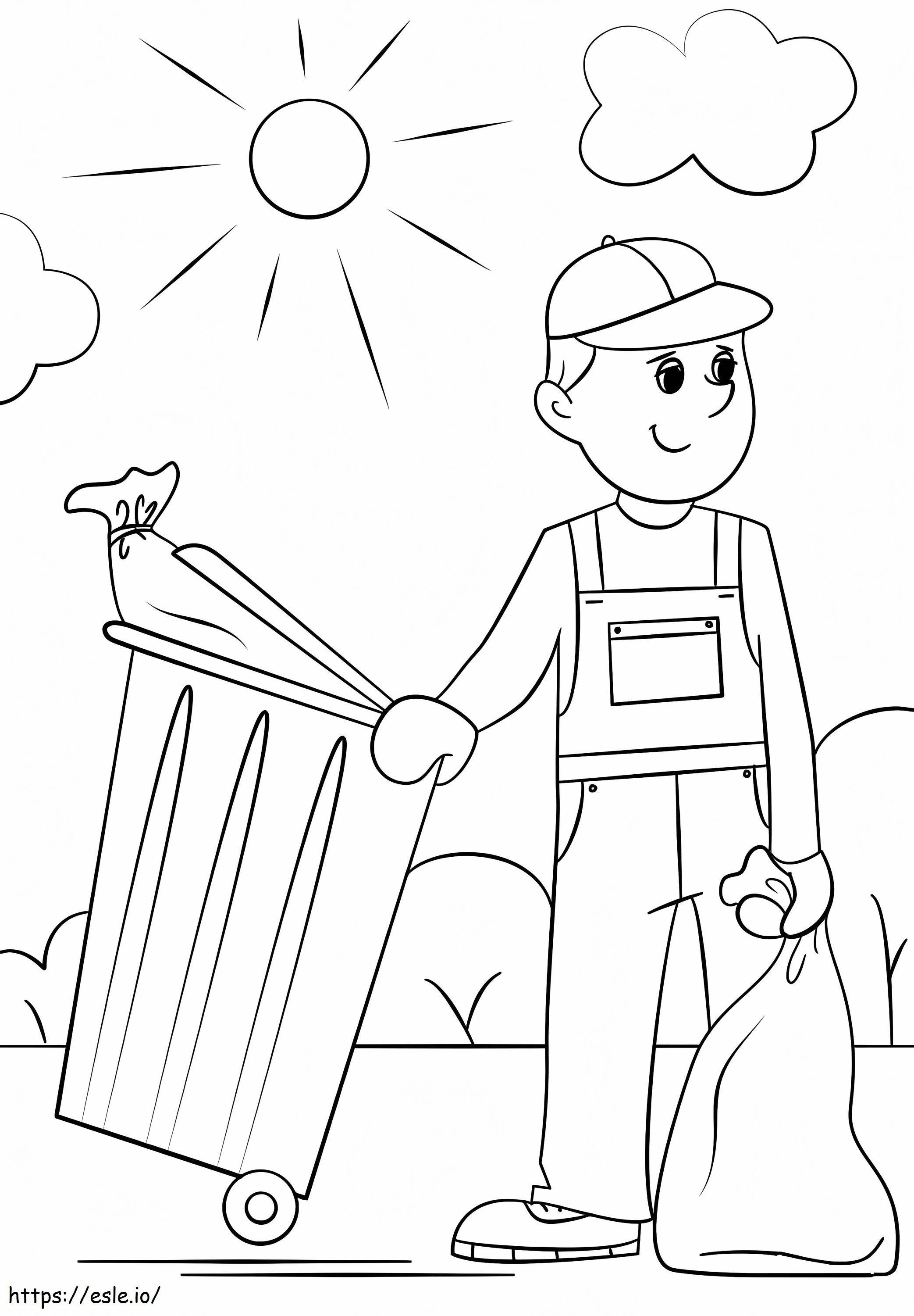 Garbage Collector coloring page