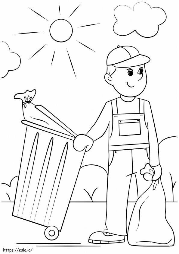 Garbage Collector coloring page