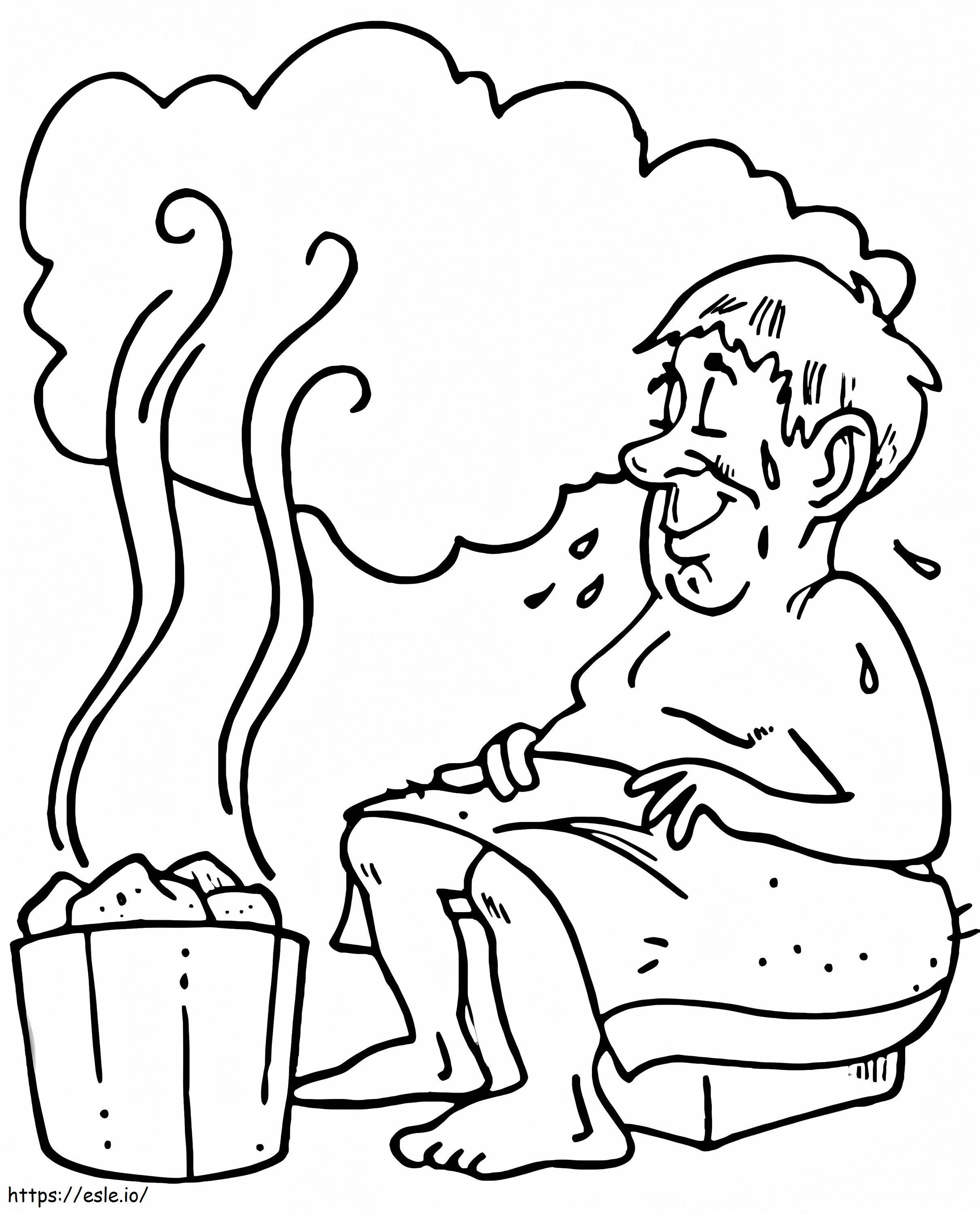 Russian Sauna coloring page