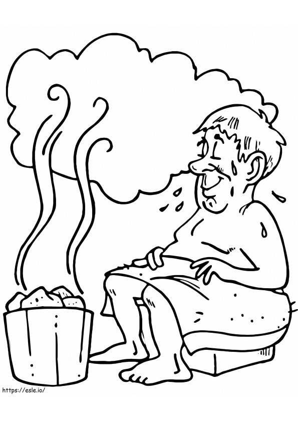 Russian Sauna coloring page
