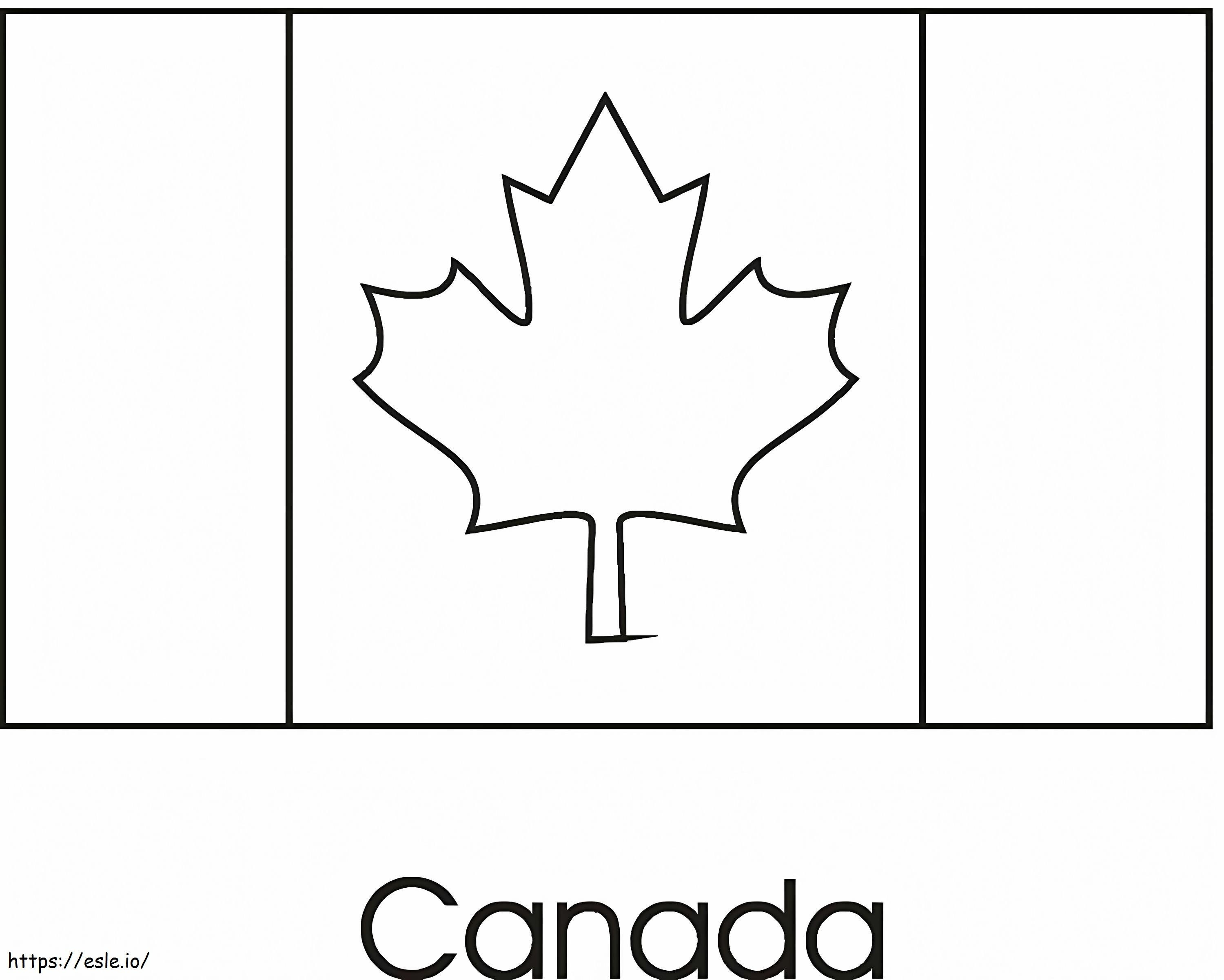 カナダの国旗 2 ぬりえ - 塗り絵